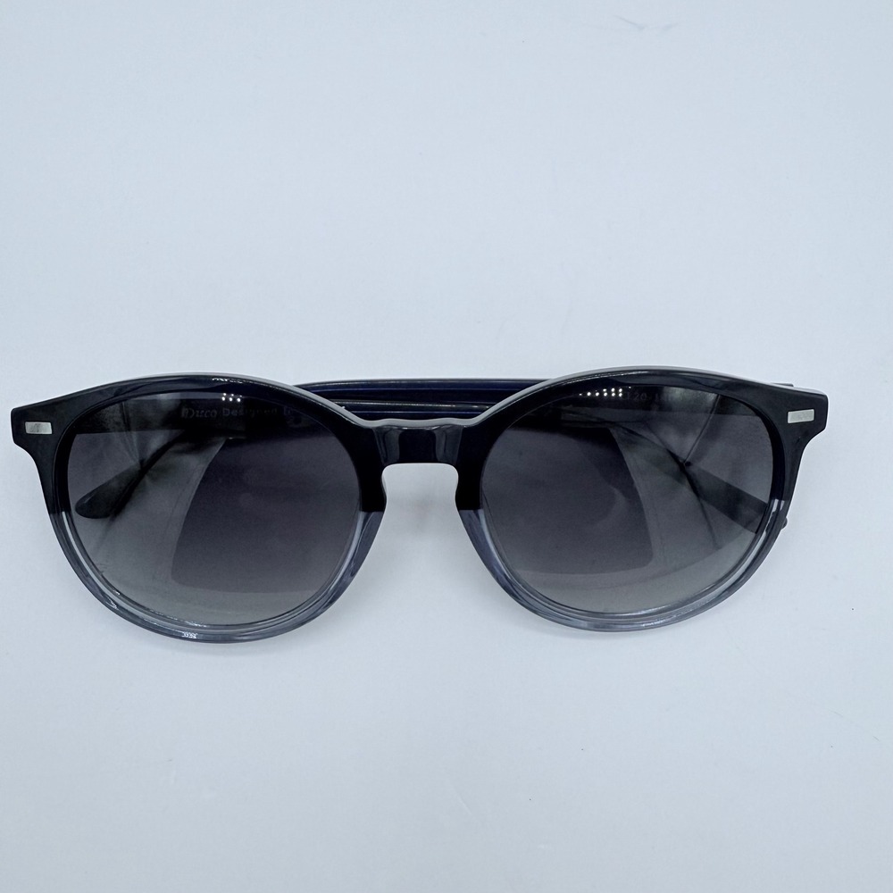 Duco‎ Italy Designer Sunglasses Black Gray Round Fashion Eyewear DC1230
